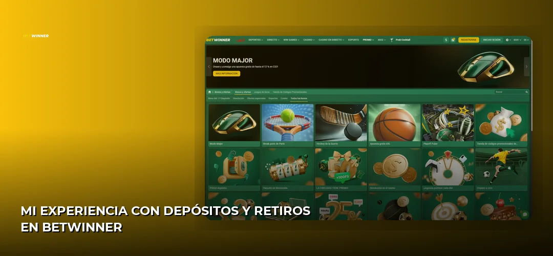 Depósitos y Retiros en BetWinner