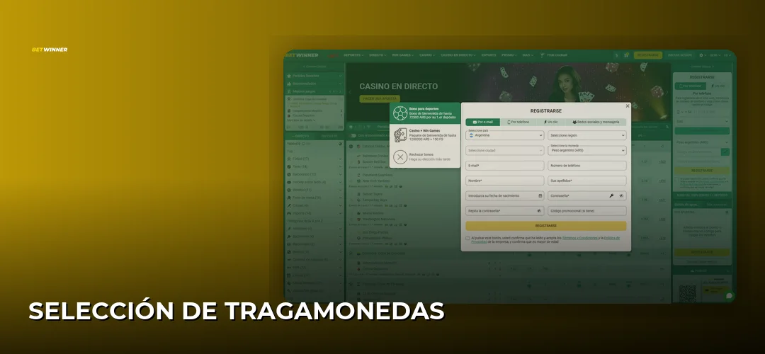 Captura de pantalla del sitio de BetWinner