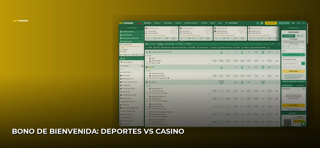 Captura de pantalla del sitio de BetWinner