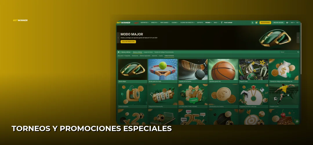 Captura de pantalla del sitio de BetWinner